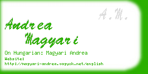andrea magyari business card